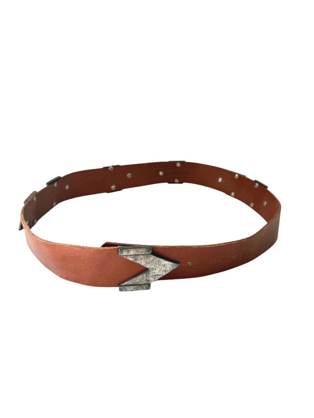 De Lanthe Women's Leather Belt Sz M Vintage Cowgirl Boho Chic Western Brown